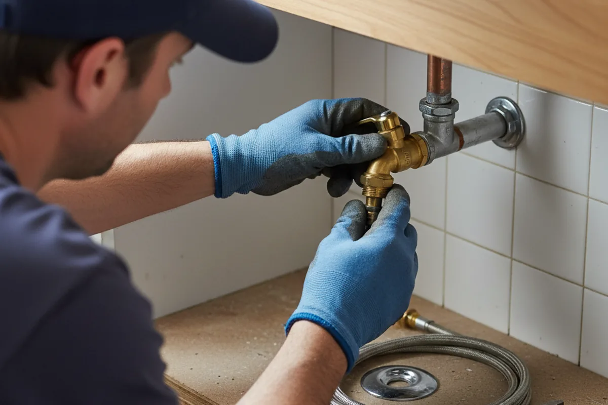 Shutoff valve and fitting work during Faucet and Fixture Repair in Parsippany